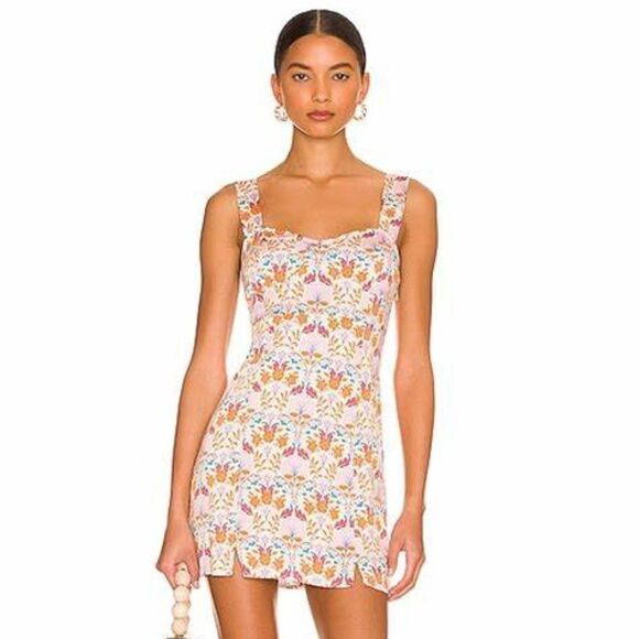 NWT Free People Sasha Mini Dress Ivory Combo - Picture 1 of 15